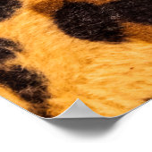 ヒョウの毛の継ぎ目のないパターン ポスター (角)