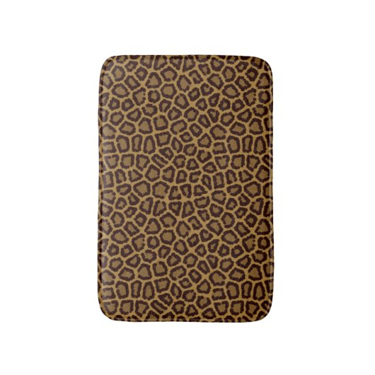 ヒョウの毛皮が付いているタイルの背景 バスマット (正面縦)