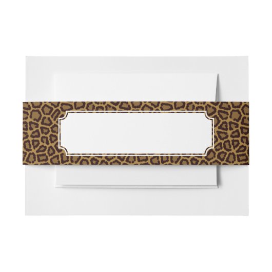 ヒョウの毛皮が付いているタイルの背景 招待状ベリーバンド (正面例)