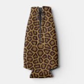 ヒョウの毛皮で背景をタイルで表示 ボトルクーラー (裏面)