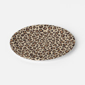 ヒョウの毛皮のパターン ペーパープレート (アングル)