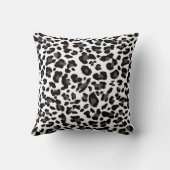 ヒョウの毛皮のプリント、野生の大きな猫、動物の斑点 クッション (裏面)