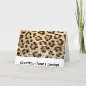 ヒョウの毛皮の挨拶状 カード (裏面)