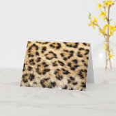 ヒョウの毛皮の挨拶状 カード (黄色い花)