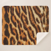 ヒョウの毛皮の質感。アニマルプリント シェルパブランケット (正面(横))
