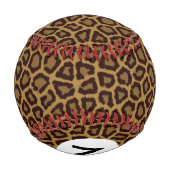 ヒョウの毛皮を使用したタイルの背景 野球ボール (裏面)