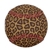 ヒョウの毛皮を使用したタイルの背景 野球ボール (正面)