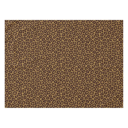 ヒョウの毛皮を使用して背景をタイルにする テーブルクロス (正面(横))