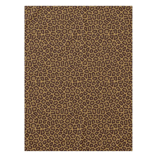 ヒョウの毛皮を使用して背景をタイルにする テーブルクロス (正面)