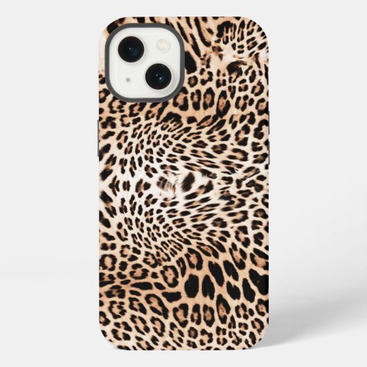 ヒョウの毛皮プリント iPhoneケース (裏面)