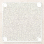 ヒョウの毛皮 ガラスコースター (裏面)