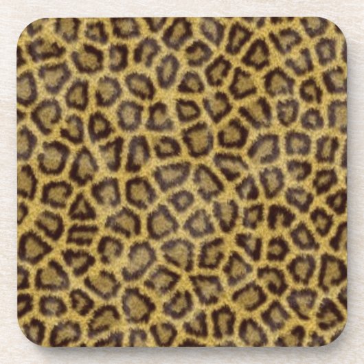 ヒョウの毛皮 コースター (正面)