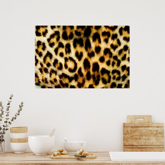 ヒョウの毛皮 ポスター (キッチン)