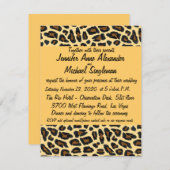 ヒョウの毛皮 現代のウェディング エンクロージャーカード (正面/裏面)