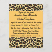 ヒョウの毛皮 現代のウェディング エンクロージャーカード (正面)