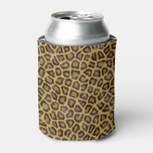 ヒョウの毛皮 缶クーラー (缶正面)