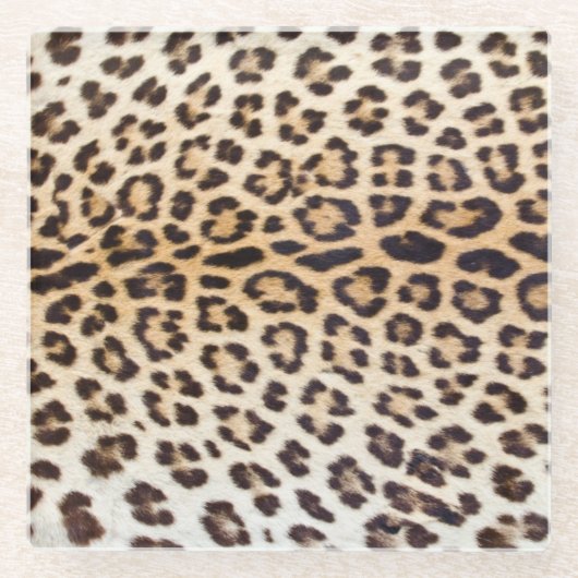 ヒョウの毛 ガラスコースター (正面)