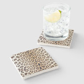 ヒョウの毛 ストーンコースター (横)