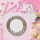 ヒョウの毛 ペーパープレート (パーティー)
