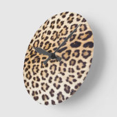 ヒョウの毛 ラウンド壁時計 (傾斜)