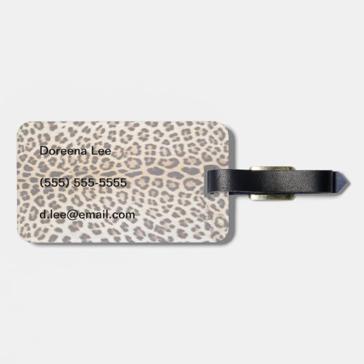 ヒョウの毛 ラゲッジタグ (裏面横)