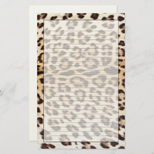 ヒョウの毛 便箋 (正面/裏面)