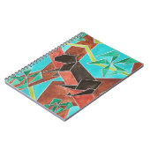 ヒョウの水彩画の芸術 ノートブック (左側)