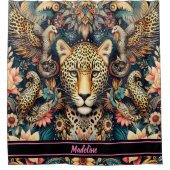 ヒョウの水疱：熱帯鳥の休息 シャワーカーテン (正面)