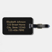 ヒョウの点のラインストーンのダイヤモンドのモノグラムの写真 ラゲッジタグ (裏面横)