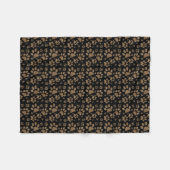 ヒョウの点の足のプリント フリースブランケット (正面(横))