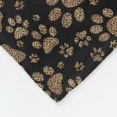 ヒョウの点の足のプリント フリースブランケット (角)