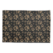 ヒョウの点の足のプリント 枕カバー (裏面)