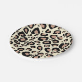 ヒョウの点プレート ペーパープレート (アングル)