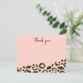 ヒョウの点及びトラのストライプは感謝していしています サンキューカード (スタンド正面)