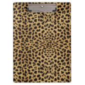 ヒョウの点金ゴールドのグリッターのラインストーンの写真のプリント クリップボード (正面)