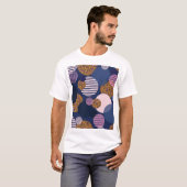ヒョウの点:ダークブルーのエレガンス。 Tシャツ (正面フル)
