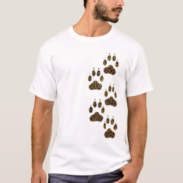 ヒョウの猫の爪は非対称な猫を追跡する Tシャツ