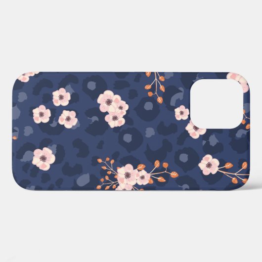 ヒョウの皮とピンクの小さなシームレスなパターン Case-Mate iPhoneケース (裏面 (横))