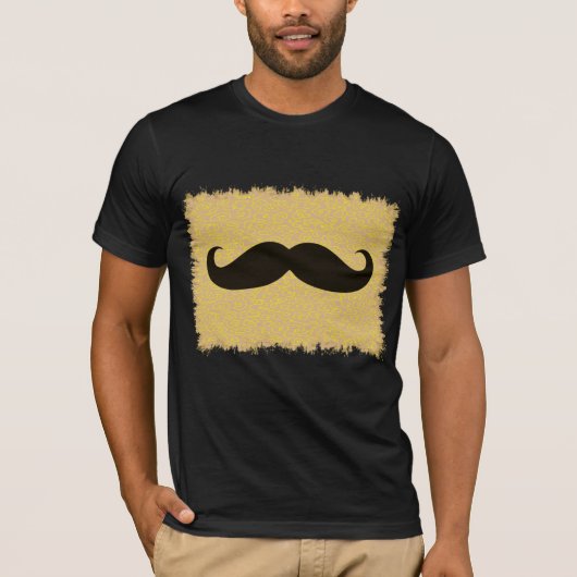 ヒョウの皮に黒い髭 Tシャツ (正面)