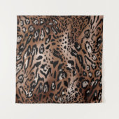 ヒョウの皮のイラストレーションの継ぎ目のない織物  タペストリー (正面)