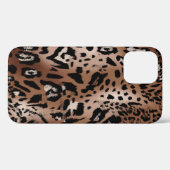 ヒョウの皮のイラストレーションの継ぎ目のない織物  Case-Mate iPhoneケース (裏面 (横))