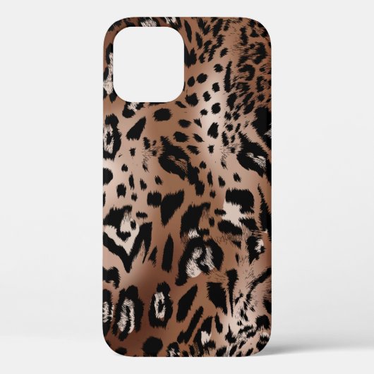 ヒョウの皮のイラストレーションの継ぎ目のない織物  Case-Mate iPhoneケース (裏面)
