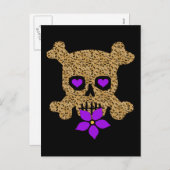 ヒョウの皮のバレンタイン シーズンポストカード (正面/裏面)