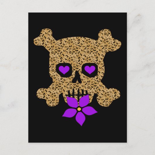 ヒョウの皮のバレンタイン シーズンポストカード (正面)