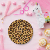 ヒョウの皮のプリントパターン ペーパープレート (パーティー)