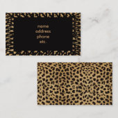 ヒョウの皮の名刺 名刺 (正面/裏面)