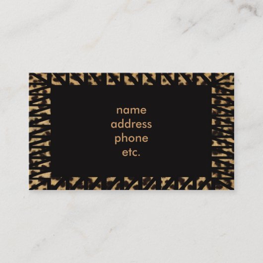 ヒョウの皮の名刺 名刺 (正面)