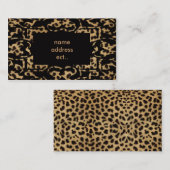 ヒョウの皮の名刺 名刺 (正面/裏面)