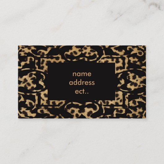 ヒョウの皮の名刺 名刺 (正面)