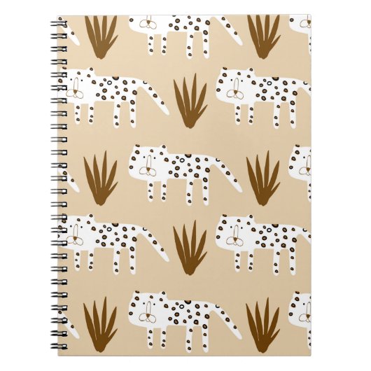 ヒョウの皮の柄 ノートブック (正面)